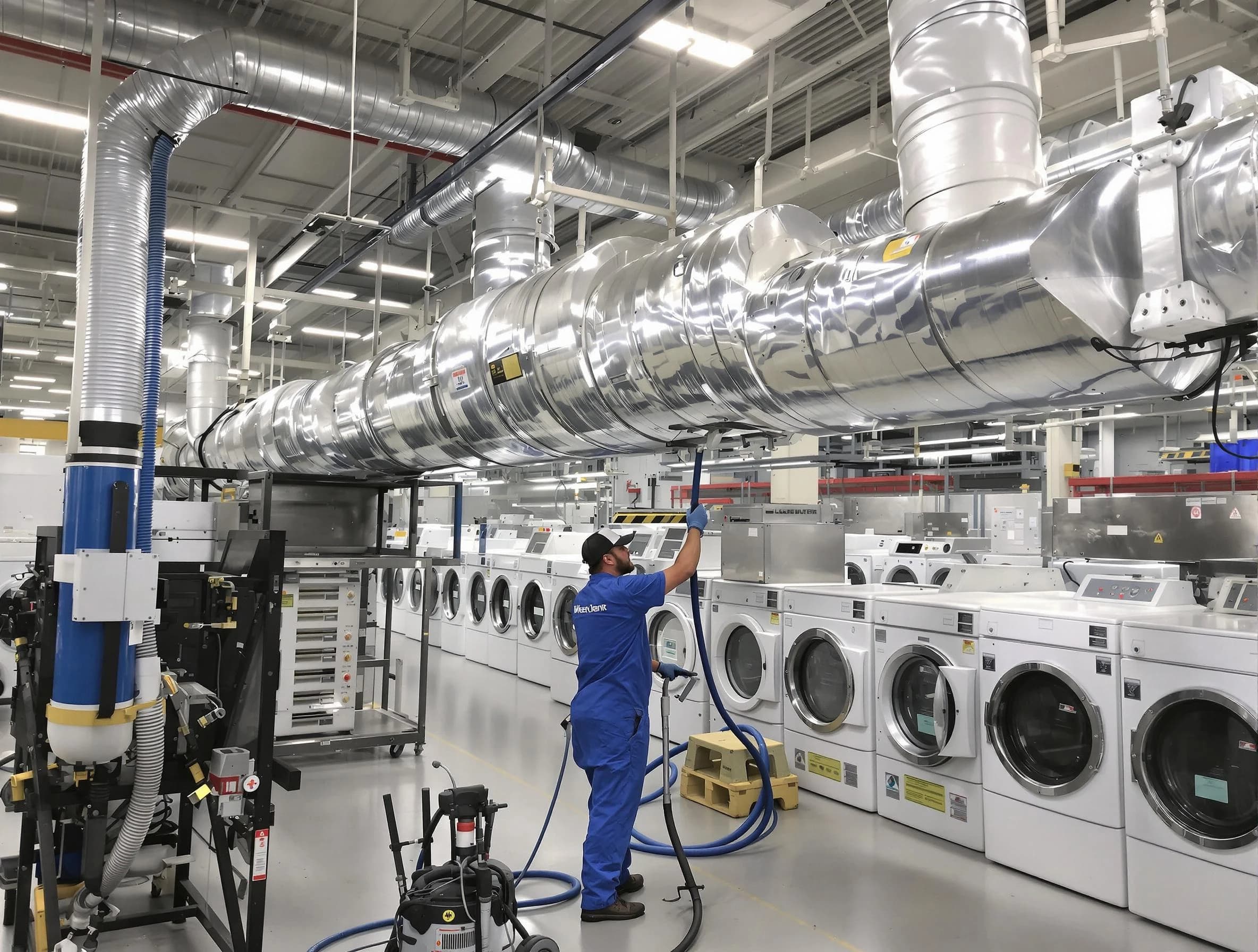 Bethel Acres Dryer Vent Cleaning team performing heavy-duty industrial dryer vent cleaning in Bethel Acres