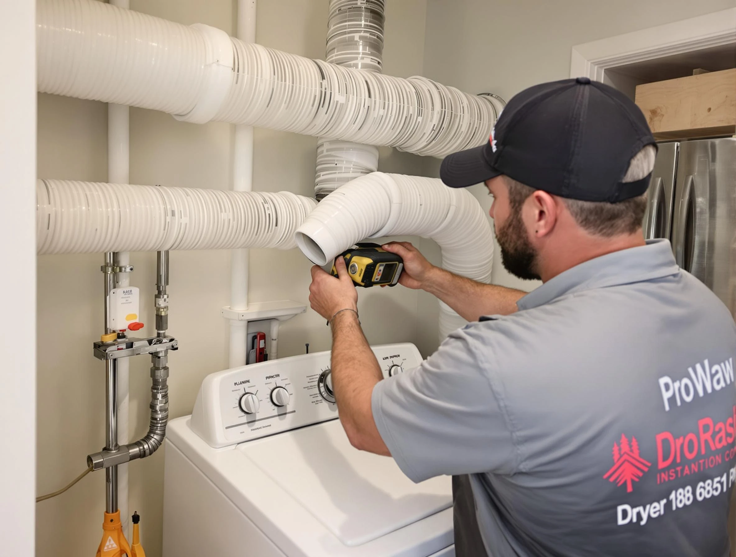 Professional dryer vent hose installation by Bethel Acres Dryer Vent Cleaning in Bethel Acres